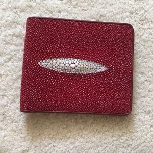 INCREDIBLE Red Stingray Skin Wallet